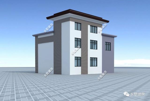 三層現(xiàn)代風(fēng)農(nóng)村自建別墅，主體造價只要36萬元，鄰居們都來串門。