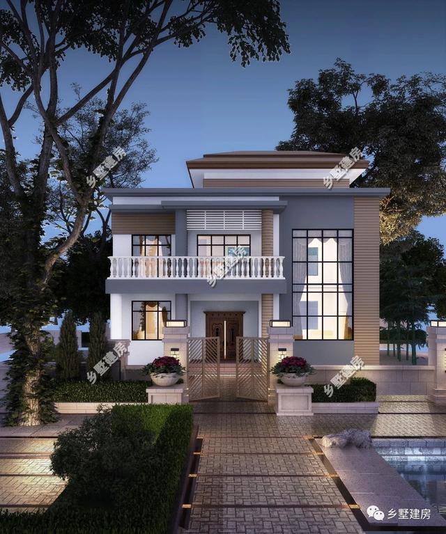 三層現(xiàn)代風(fēng)農(nóng)村自建別墅，主體造價只要36萬元，鄰居們都來串門。