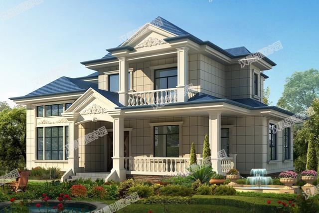 新款二層農(nóng)村小別墅，兩種方案設(shè)計(jì)，車(chē)庫(kù)+堂屋+復(fù)式中空，你喜歡嗎？