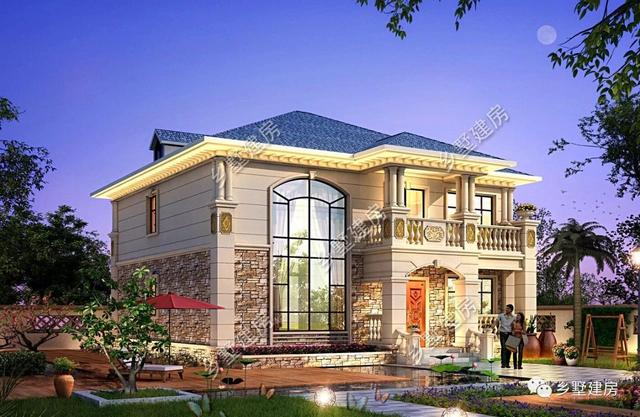 55萬(wàn)二層歐式別墅設(shè)計(jì)圖，奢華優(yōu)雅，美觀實(shí)用，真是越看越有韻味！