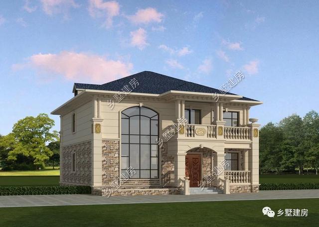 55萬(wàn)二層歐式別墅設(shè)計(jì)圖，奢華優(yōu)雅，美觀實(shí)用，真是越看越有韻味！