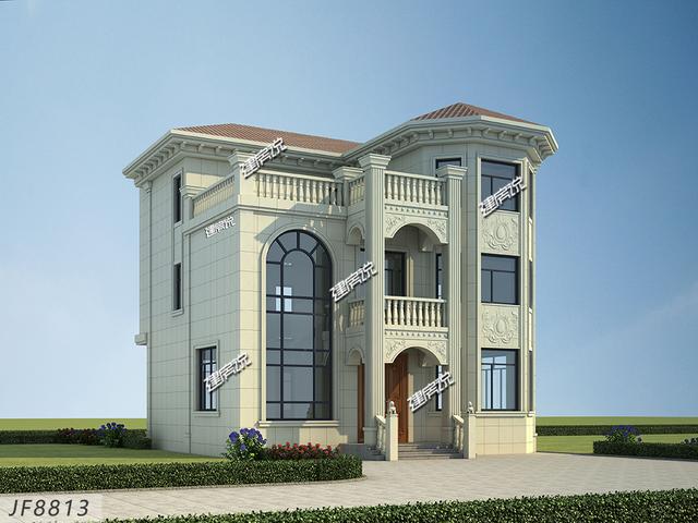 11.16米x11.48米三層農(nóng)村小樓設(shè)計(jì)圖，精致漂亮，適合農(nóng)村自建。