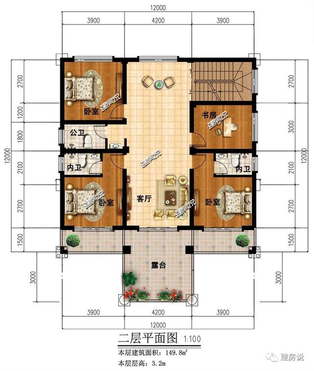湖南李總私人定制三層別墅設(shè)計(jì)圖，經(jīng)典耐看，新年建新房選這款戶型錯(cuò)不了。