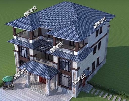 占地223平三層新中式別墅，蓋在青山綠水間，一定是一道再靚麗不過的風景線了。