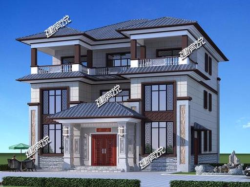 占地223平三層新中式別墅，蓋在青山綠水間，一定是一道再靚麗不過的風景線了。