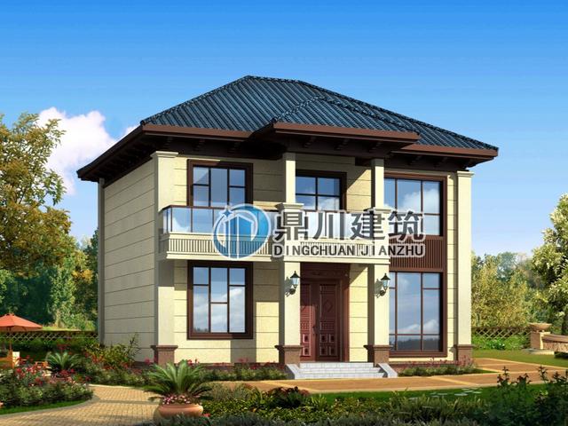 簡單的二層農(nóng)村自建房，外形別致大氣，在村子里絕對(duì)找不到同款。