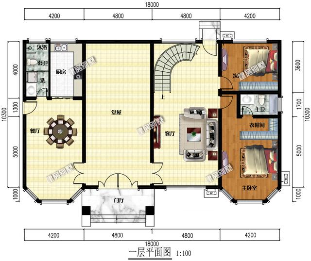 帶涼亭和露臺的三層農(nóng)村自建房，超大堂屋設(shè)計，一棟四開間，豪華氣派！