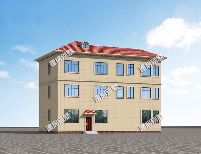 帶涼亭和露臺的三層農(nóng)村自建房，超大堂屋設(shè)計，一棟四開間，豪華氣派！