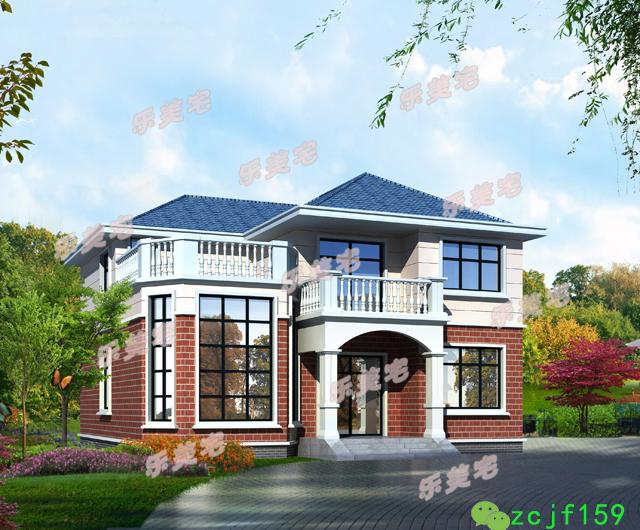 兩層新農(nóng)村住宅設(shè)計圖，占地130平米，內(nèi)部戶型設(shè)計合理，符合年輕人的一款。