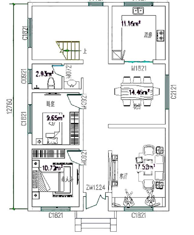 三層平屋頂農(nóng)村別墅，簡約現(xiàn)代歐式風(fēng)，多窗戶設(shè)計(jì)，南北通透。