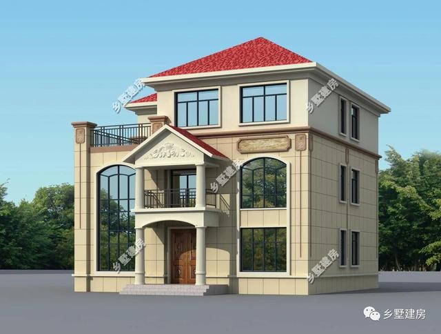三層歐式農(nóng)村小別墅設(shè)計(jì)圖，時(shí)尚大氣，多窗設(shè)計(jì)，建上一棟比城里買房要好太多了！