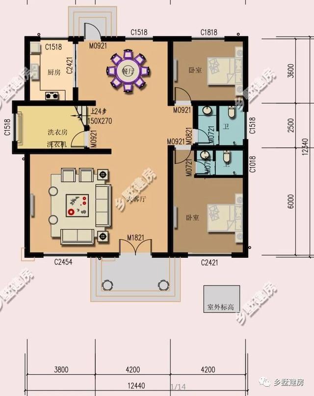 三層歐式農(nóng)村小別墅設(shè)計(jì)圖，時(shí)尚大氣，多窗設(shè)計(jì)，建上一棟比城里買房要好太多了！