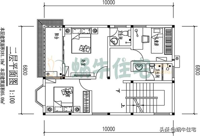 外觀非常氣派的三層小別墅設計圖，實用又美觀，讓人眼前一亮。