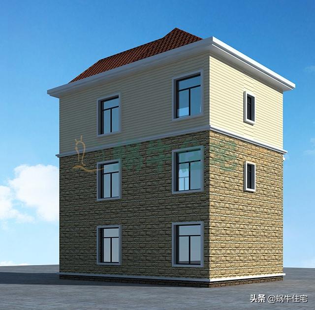 外觀非常氣派的三層小別墅設計圖，實用又美觀，讓人眼前一亮。