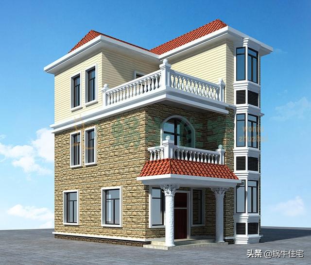 外觀非常氣派的三層小別墅設計圖，實用又美觀，讓人眼前一亮。