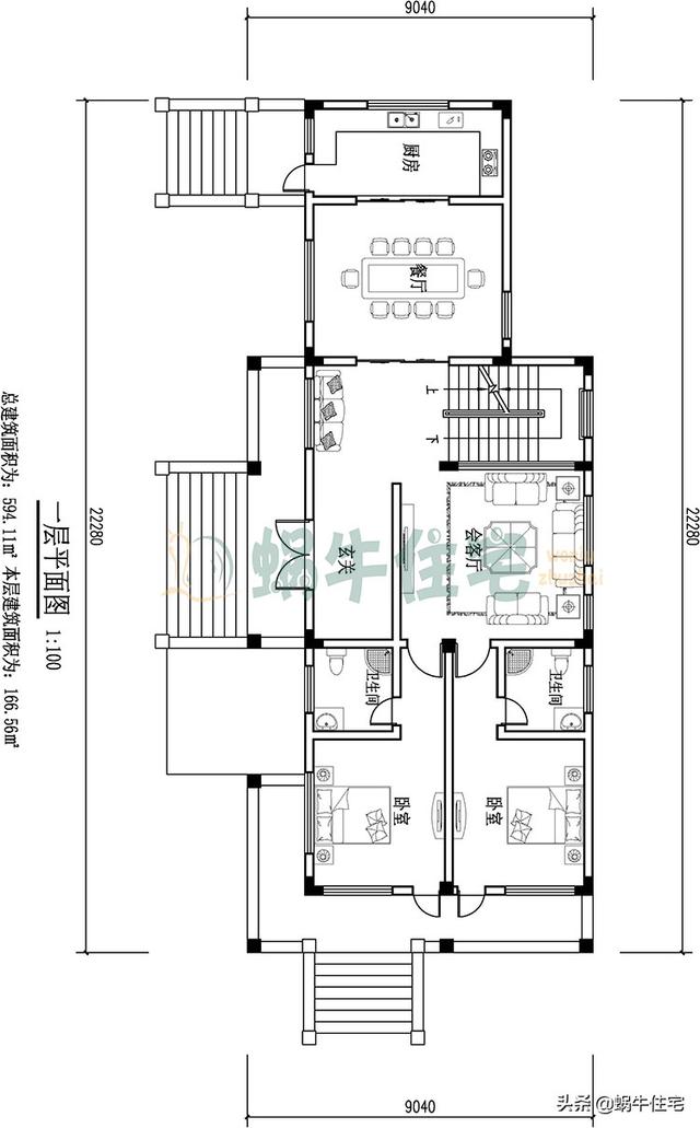 帶電動(dòng)地下室的西班牙風(fēng)三層小樓設(shè)計(jì)圖，高端古典，越看越喜歡。