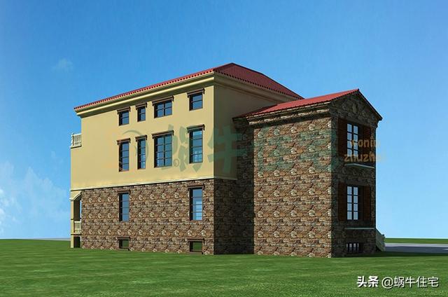 帶電動(dòng)地下室的西班牙風(fēng)三層小樓設(shè)計(jì)圖，高端古典，越看越喜歡。