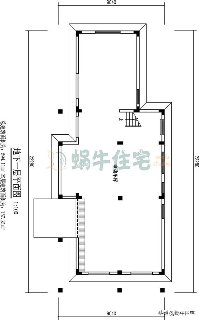 帶電動(dòng)地下室的西班牙風(fēng)三層小樓設(shè)計(jì)圖，高端古典，越看越喜歡。