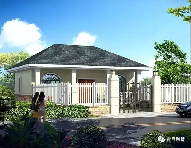 10萬一層別墅設(shè)計圖，占地84平，帶院子，非常適合在農(nóng)村給父母養(yǎng)老居住。