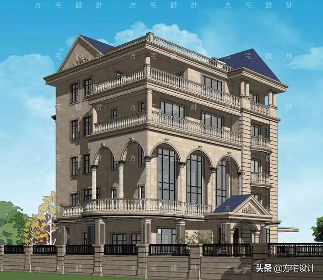 占地270平的五層豪華別墅設(shè)計(jì)圖，帶效果圖和施工圖。