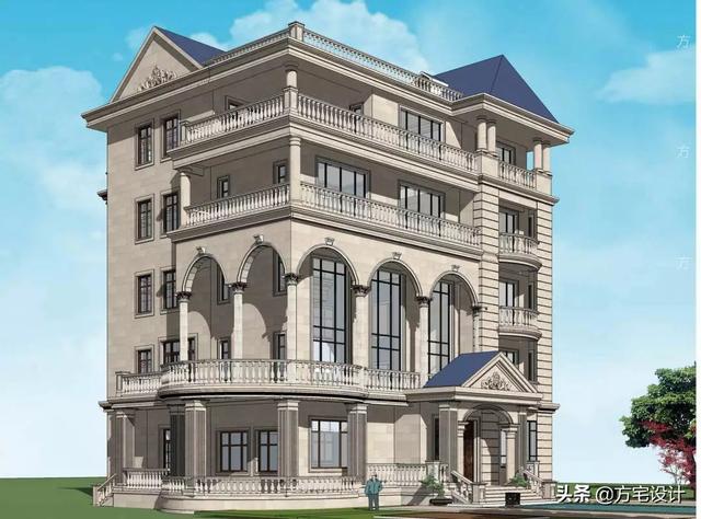 占地270平的五層豪華別墅設(shè)計(jì)圖，帶效果圖和施工圖。