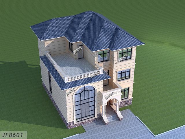 占地134平的三層歐式小樓設(shè)計圖，據(jù)說花了30來萬，建的很驚艷！