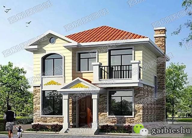 8.22米x8.92米經(jīng)典二層農(nóng)村自建房，復(fù)式客廳，外形小巧精致。