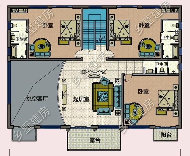 現(xiàn)代的歐式三層大自建別墅設(shè)計(jì)圖，大氣時(shí)尚，看一眼就非常喜歡。