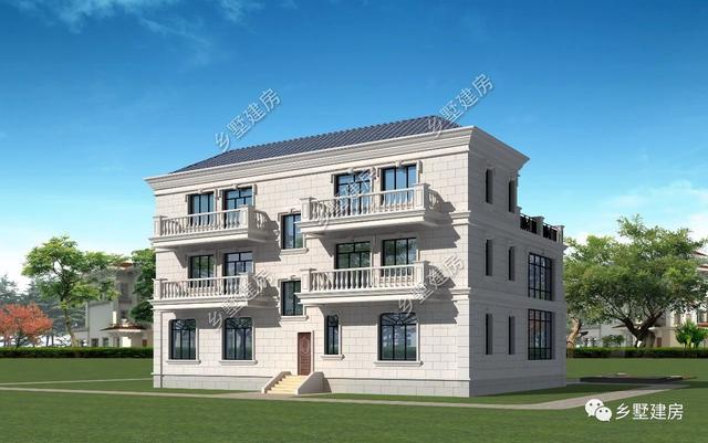 現(xiàn)代的歐式三層大自建別墅設(shè)計(jì)圖，大氣時(shí)尚，看一眼就非常喜歡。