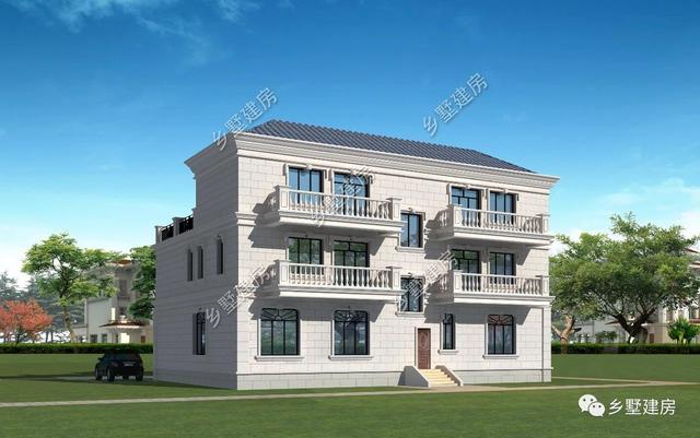 現(xiàn)代的歐式三層大自建別墅設(shè)計(jì)圖，大氣時(shí)尚，看一眼就非常喜歡。