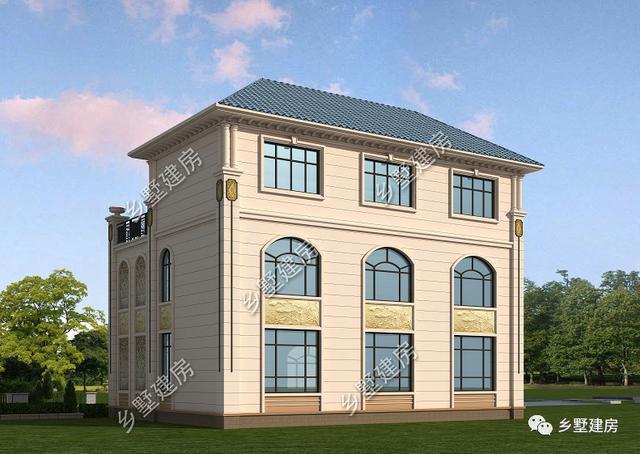 46萬三層歐式別墅設(shè)計圖，外觀精致漂亮，看了都心動。