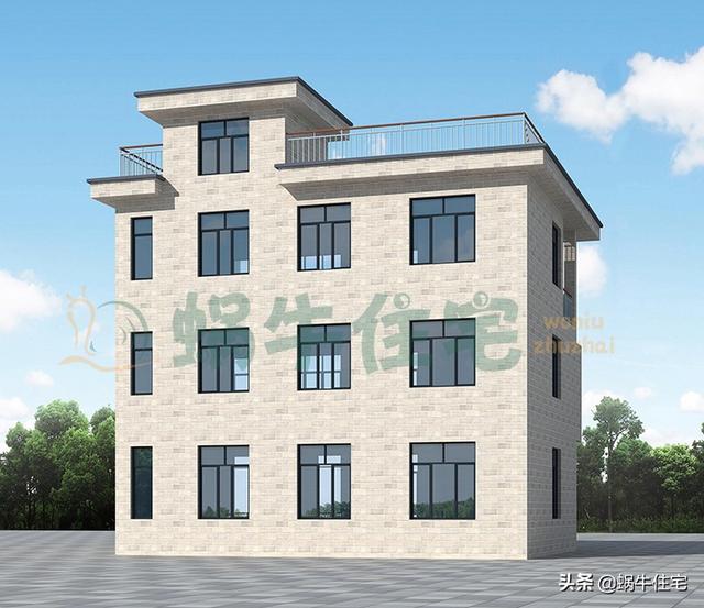 三層現(xiàn)代平屋頂別墅設(shè)計圖，簡單實用，人人都喜歡。