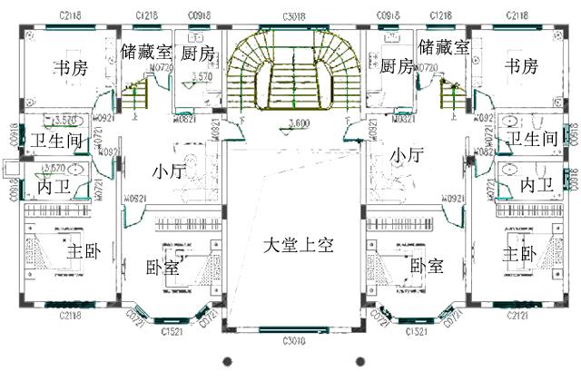 占地302平方米的三層雙拼住宅設(shè)計(jì)圖，用一塊宅基地建兩棟房，保準(zhǔn)你一見難忘。