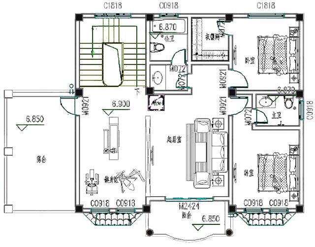 3棟帶車庫且風格也相同的三層別墅，大氣簡約，你更喜歡哪一款呢？