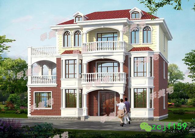 3棟帶車庫且風格也相同的三層別墅，大氣簡約，你更喜歡哪一款呢？