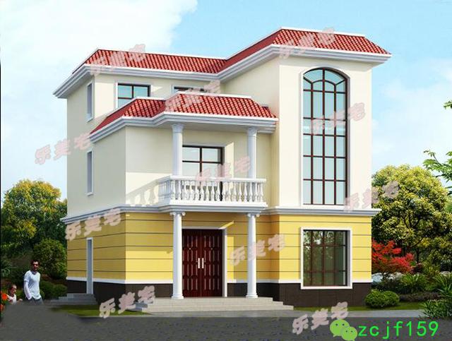 平屋頂三層農(nóng)村自建房，活動(dòng)空間大，住得也舒服。