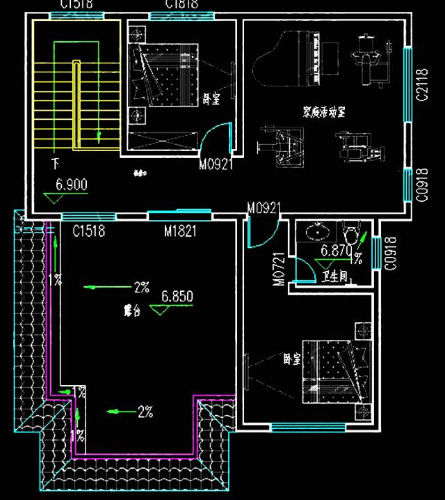 平屋頂三層農(nóng)村自建房，活動(dòng)空間大，住得也舒服。