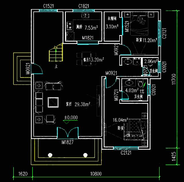 平屋頂三層農(nóng)村自建房，活動(dòng)空間大，住得也舒服。