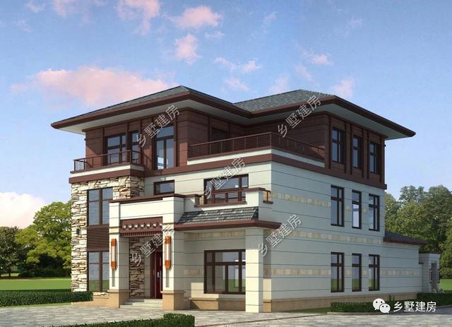 60萬農村三層小別墅設計圖，帶后院，外觀大氣宏偉，時尚大氣，回頭率超高！