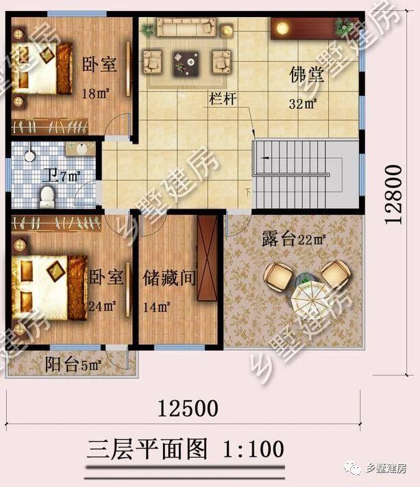 60萬農村三層小別墅設計圖，帶后院，外觀大氣宏偉，時尚大氣，回頭率超高！