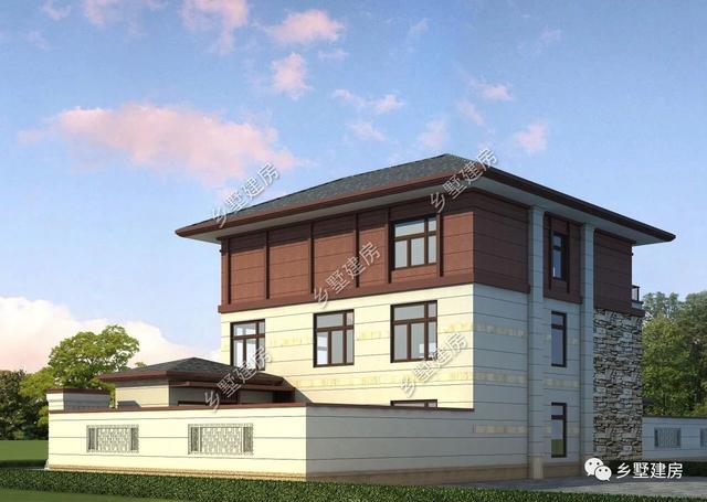 60萬農村三層小別墅設計圖，帶后院，外觀大氣宏偉，時尚大氣，回頭率超高！
