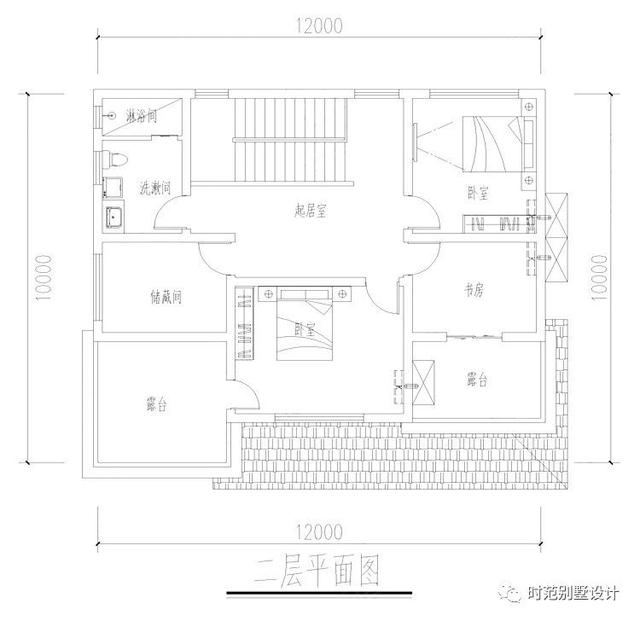 20萬現(xiàn)代二層別墅設計圖，配色清爽，帶露臺，適合農村自建
