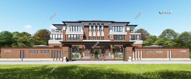 兄弟雙拼合建新中式雙拼別墅，造型新穎大氣，平面布局合理，全村上下沒有人不羨慕。