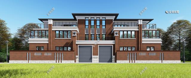 兄弟雙拼合建新中式雙拼別墅，造型新穎大氣，平面布局合理，全村上下沒有人不羨慕。