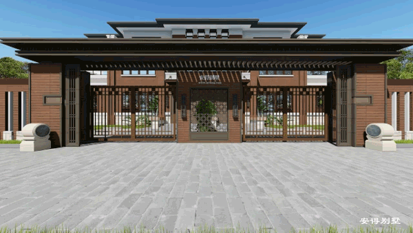 兄弟雙拼合建新中式雙拼別墅，造型新穎大氣，平面布局合理，全村上下沒有人不羨慕。