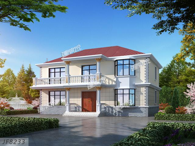 花30萬蓋了棟二層漂亮別墅，非常有面子！