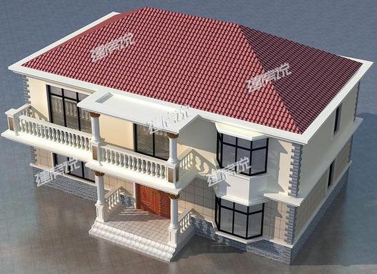 花30萬蓋了棟二層漂亮別墅，非常有面子！