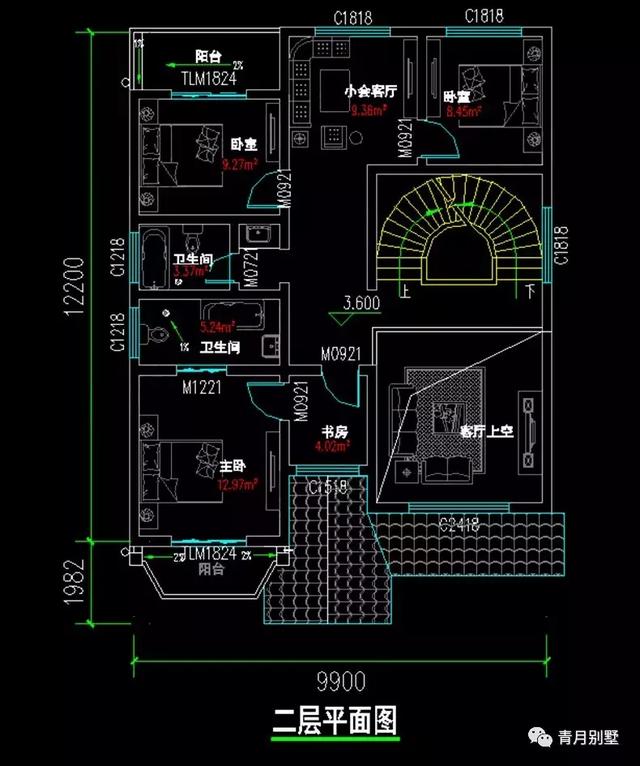 占地128平三層小樓設(shè)計圖，高端大方，不容錯過的好戶型。