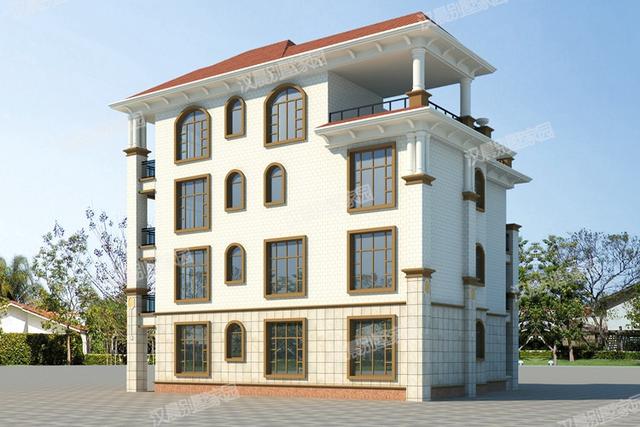 15米x13.8米三層半四層農(nóng)村別墅設(shè)計(jì)圖，復(fù)式大客廳，簡(jiǎn)單大氣。你喜歡嗎？