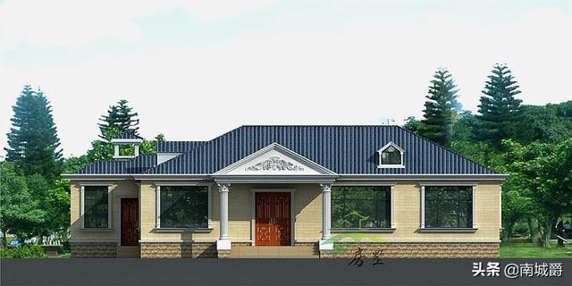 農(nóng)村一層歐式別墅設(shè)計(jì)圖，清爽又不失大氣，經(jīng)濟(jì)又實(shí)用，你應(yīng)該擁有一套。